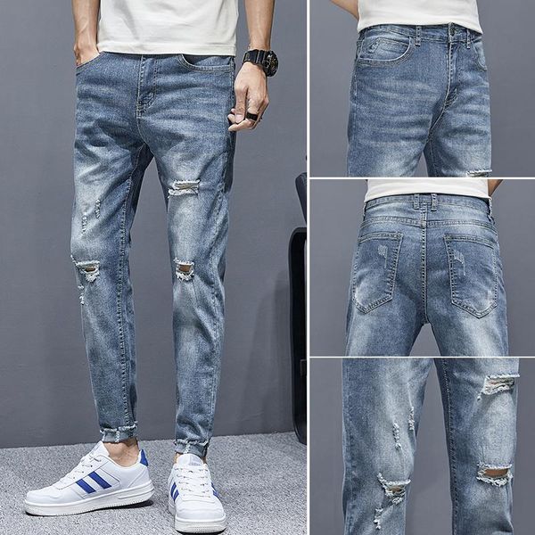 

arrival four seasons jeans men fashion elasticity blue men's male cotton pants,size 27-36