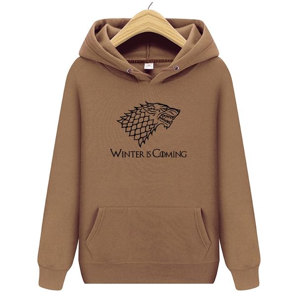 

the game american tv power song of ice and fire blood wolf men's personalized fashion sports hoodie 15 colors, Black