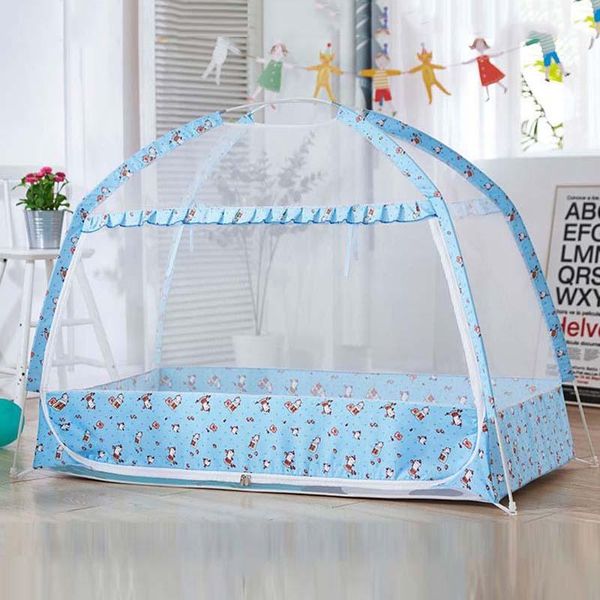 

crib netting baby mosquito net cartoon bed tent folded mongolian yurt portable insect canopy camping kids anti-mosquito