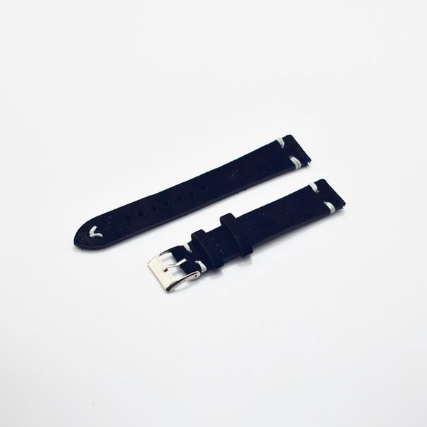 

watch bands men's retro genuine leather double-sided suede 18 20 22 24mm excellent band strap female belt bracelet + tool 2021, Black;brown