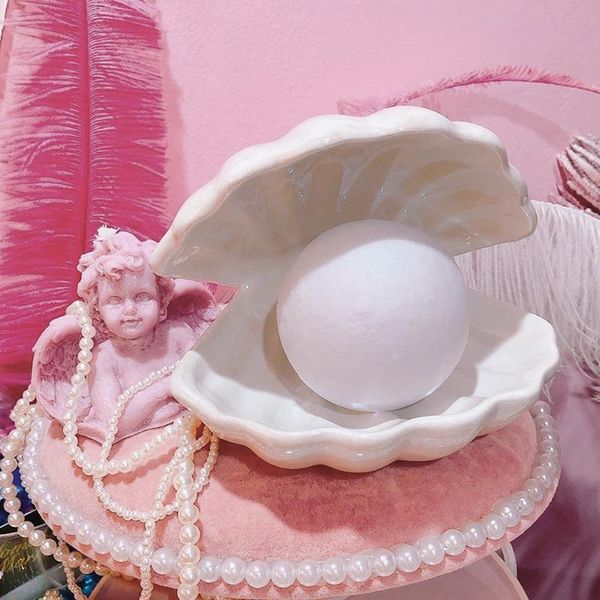 

table lamps modern warm white bedroom bedside led shell lamp study nightstands lampka nocna home decor bi50tl