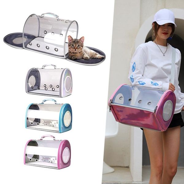 

cat carriers,crates & houses pet carrier handbag outdoor portable transparent design breathable shoulder tote bag for cats puppies small ani