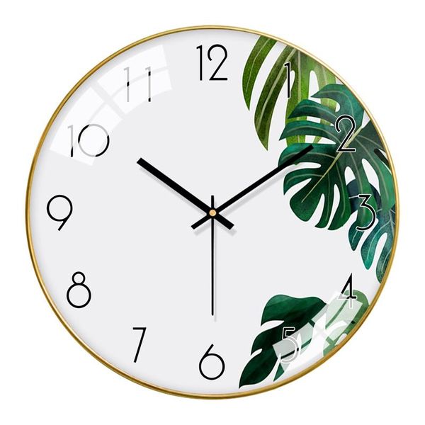 

wall clocks nordic large clock modern design living room metal watches home decor bedroom silent reloj with glass cover
