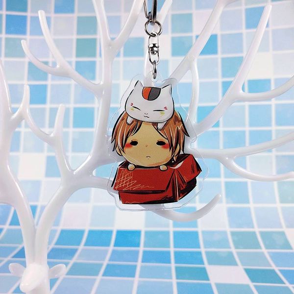 

natsume yuujinchou key chain man anime keyring cute cartoon keychains natsume reiko key holder accessories jewellery breloczeks, Slivery;golden
