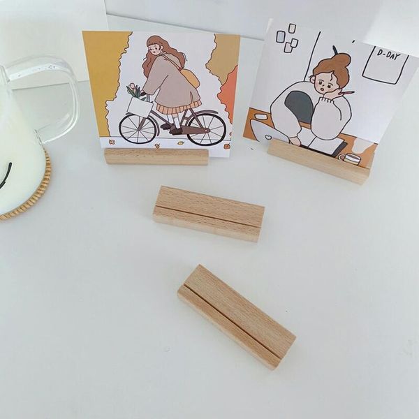 

decorative objects & figurines wooden card display holder, po postcard, message strip, menu home studio decoration
