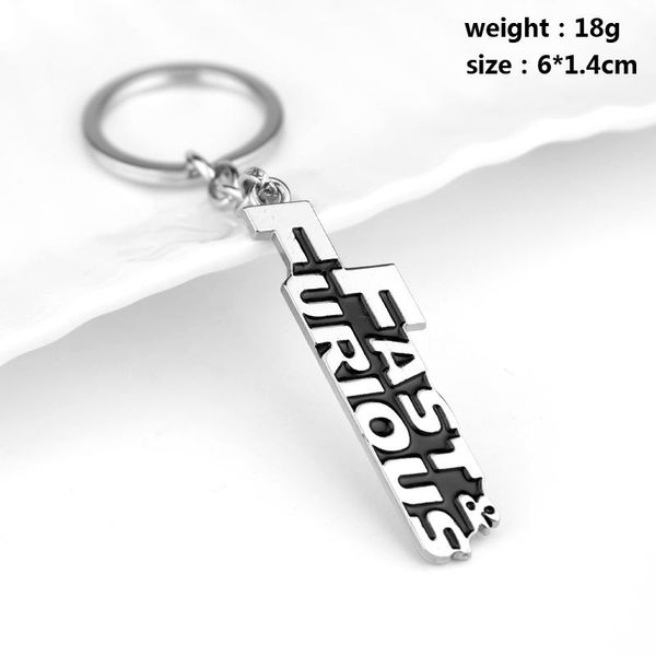 

keychains fast & furious key chain men women rings car keychain gift for man and woman jewelry movie holder souvenir, Silver