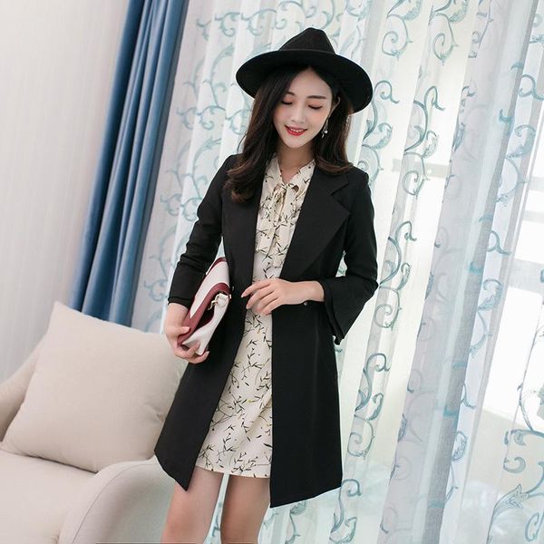 

women's trench coats boollili casaco feminino black coat for women plus size 4xl 5xl windbreaker slim abrigos mujer long overcoat, Tan;black