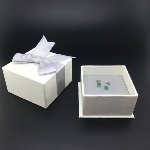 

vantj real natural emerald earrings sterling 925 silver elegant fine jewelry for women lady party wedding gift with box-a, Golden;silver