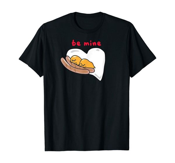 

gudetama be mine sausage & eggs valentine's t-shirt s-5xl, White;black