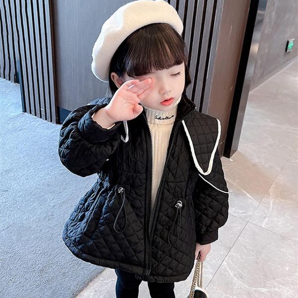 

jackets girls kids coat jacket outwear 2021 light warm plus thicken velvet winter cotton school overcoat children's clothing, Blue;gray