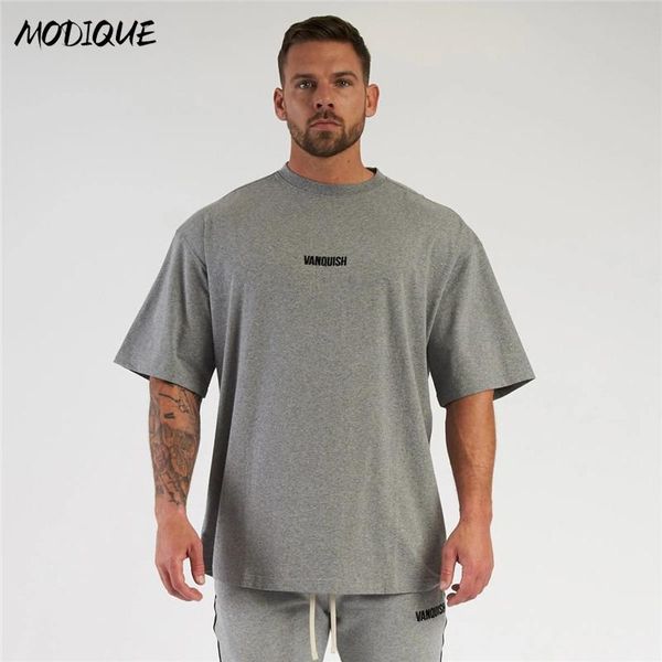 

men's t-shirts summer loose version outdoor fashion casual t-shirt jogger brand fitness sportswear cotton round neck short-sleeved shir, White;black