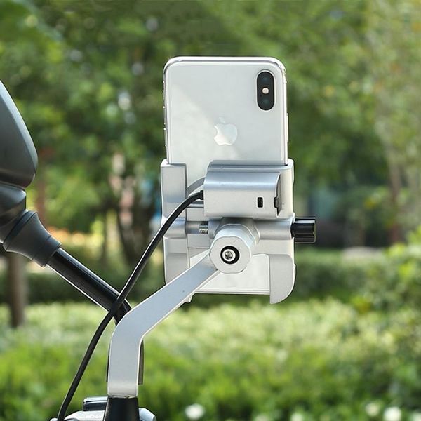 

cell phone mounts & holders mobile smoyng support for bicycle, aluminium, motorcycle, usb charger, handlebars, myrrh,