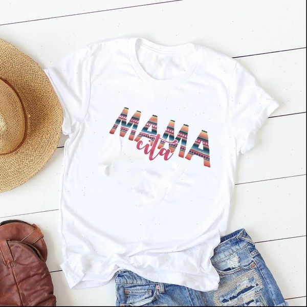 

womens t shirts painting shirt summer women letters mama female mother casual cute tshirt camisa mujer graphic tees, White