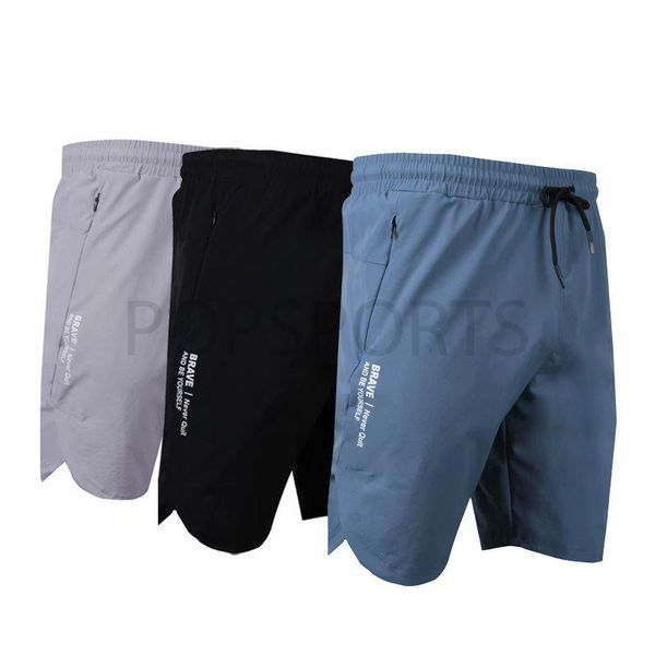

running shorts men fitness gym training sports breathable quick dry jogging workout summer sport pants, Black;blue