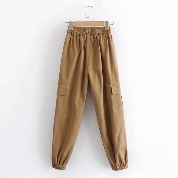 

women's pants & capris 2021 style of women thin legged cargo pants, Black;white