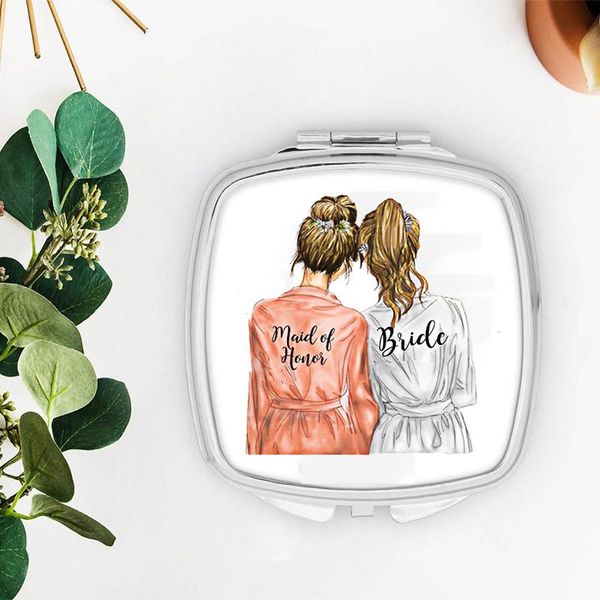 

bride maid of honor cosmetic survival bag mirror gift wedding bachelorette hen party engagement bridal shower decoration present