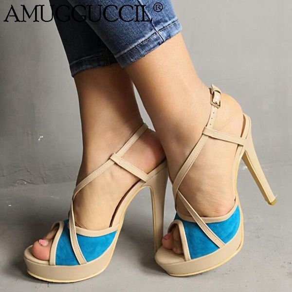 

plus big size 35-52 apricot fashion high heel platform party wedding summer female women lady sandals l1271, Black