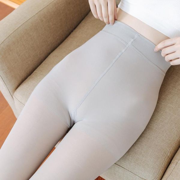 

fake meat and cashmere leggings female autumn winter stewardess grey one-piece pants skin-penetrating socks & hosiery, Black;white