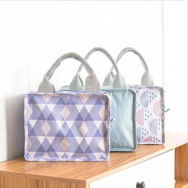 

portable lunch bag thermal insulated box tote cooler bento pouch container school storage bags