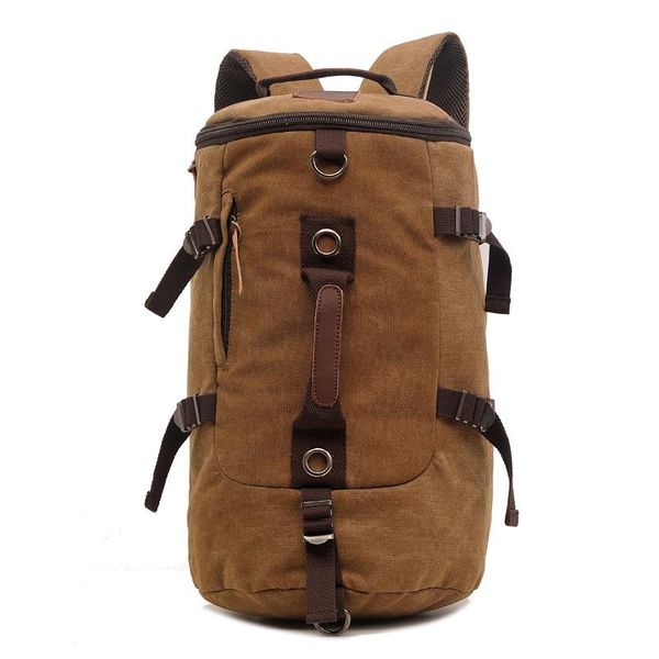 

backpack factory direct foreign trade trend of casual canvas bag man computer student leisure shoulder bags multi-functional