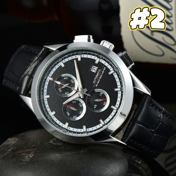 

2021 men luxury watches six stitches series all dials work mens quartz watch brand clock round shape fashion gift ep, Slivery;brown