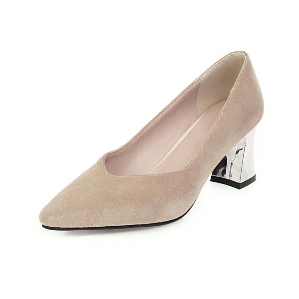 

dress shoes oversized pointed shallow mouth single ladies high heels women woman pumps, Black