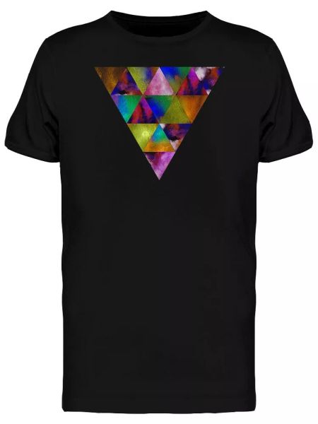 

triangle art graphic icon men's tee -image by shutterstock, White;black