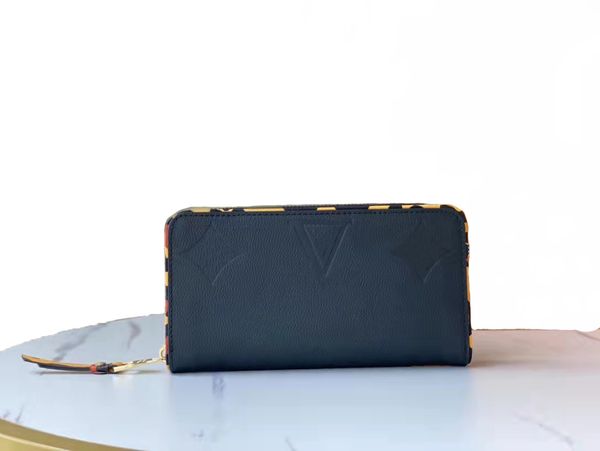 

fashion designers zippy wallet mens womens leather zipper wallets highs quality flowers coin purse handbags titanium card holder original cl, Red;black