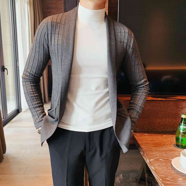 

sweaters korean autumn cardigan clothes fashion 2021 long sleeve men's sweater turn down collar fine pull homme streetwear 4ygl, White;black