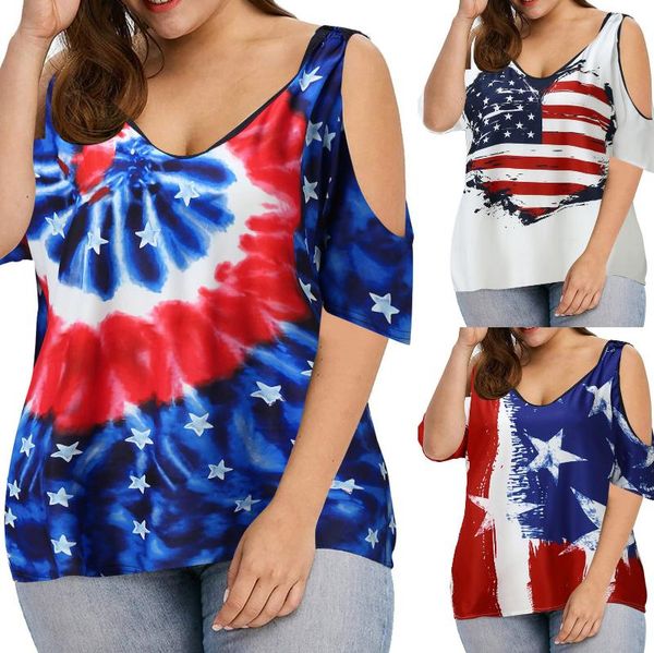 

women's blouses & shirts plus size for women 2021 l-5xl summer o-neck flowy blouse tunic fashion casual short sleeve chemise, White