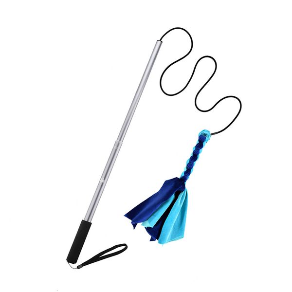 

dog toys & chews puppy scalable teaser stick pet teasing flirt pole funny interactive chew toy with cotton chewing rope for training pulling