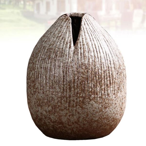 

vases 1pc creative ceramic vase artistic deskflower arrangement holder household decoration for home (stone color)