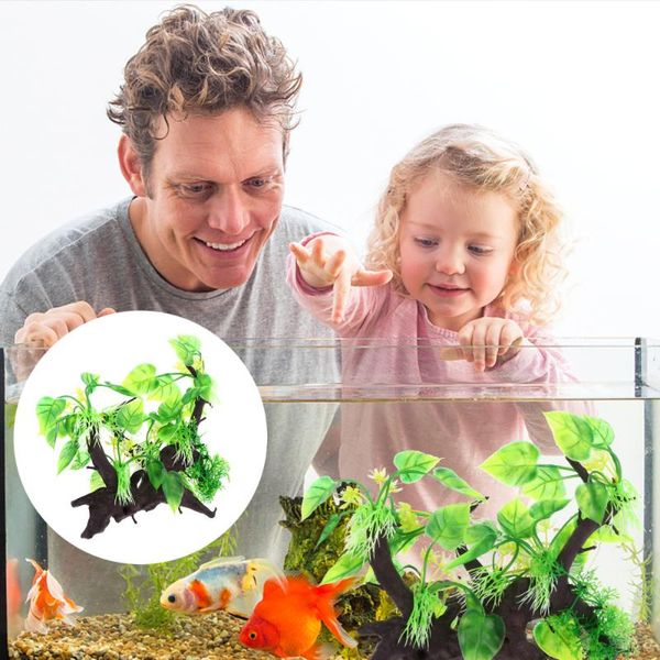 

1pc decorative creative aquarium decoration artificial water plants for shop home decorations