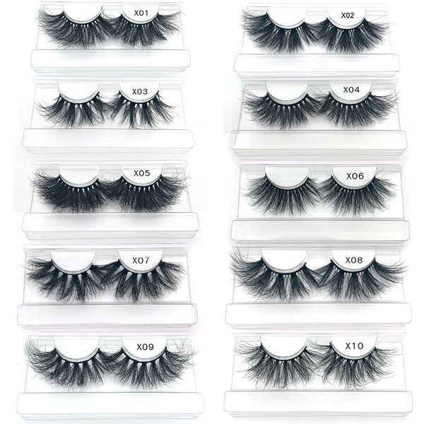 

30mm mink eyelashes 3d fluffy soft false eyelash wispy lashes big clear tray label makeup dramatic long