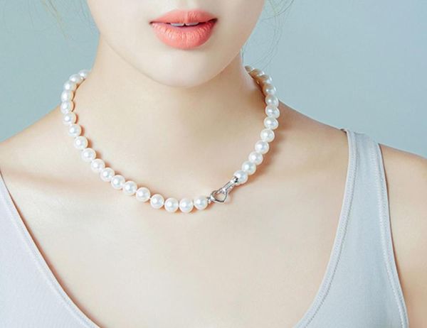 

9-10mm south sea white pearl necklace pendant 18inch 925s kkk, Silver