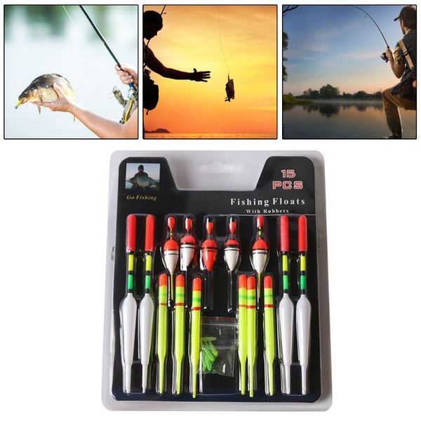 

pcs sea fishing floats set vertical buoy bobber assorted size for most type angling fish accessories