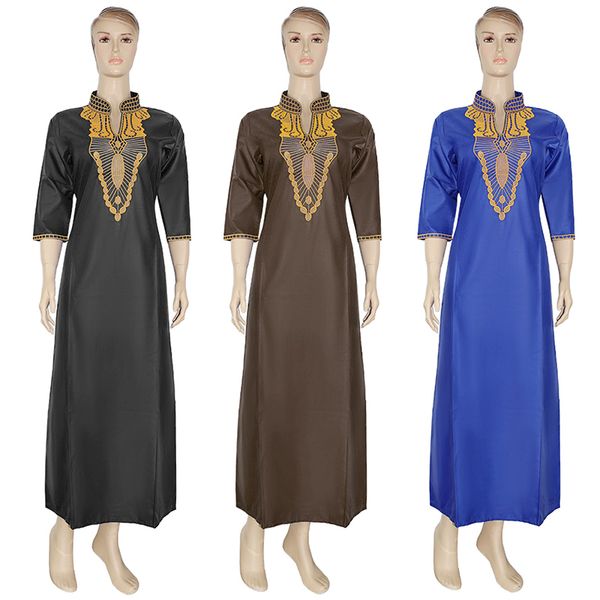 

2021plus size lady clothes african dashiki embroidery dresses for women boubou traditional wedding long robe vestido mujer s2622, Red