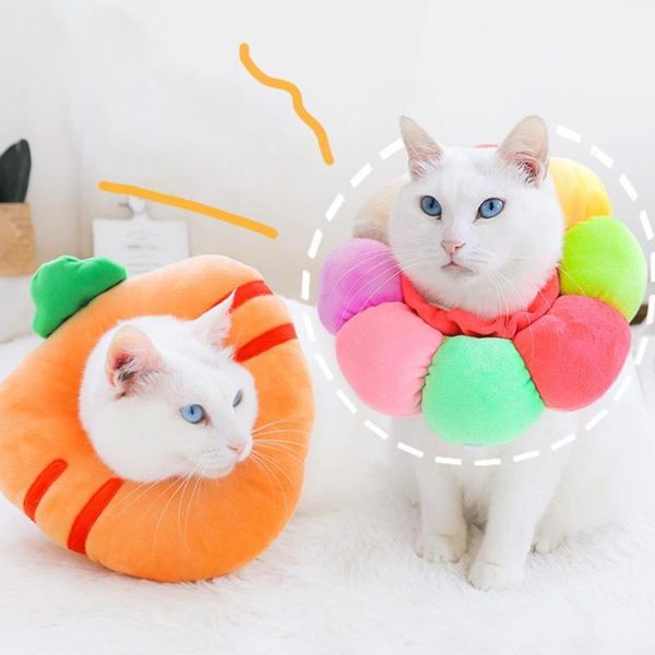 

cat collars & leads comfortable practical pet small dogs cats neck collar flannel circle soft for wound recovery