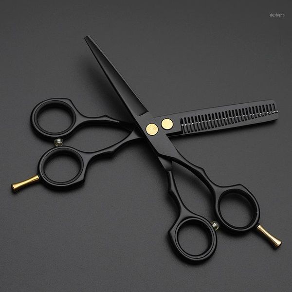 

hair scissors 5.5 inch professional hairdressing thinning barber scissor set cutting 440c japan steel1