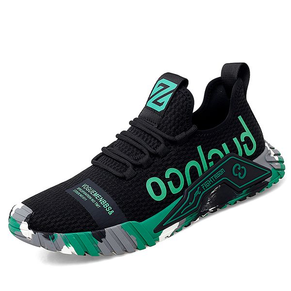 

2021 arrival fashion men breathable running sports shoes white black green outdoor tennis trainers sneakers size 40-45 y-111
