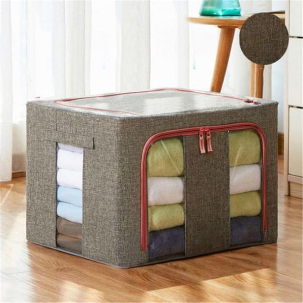 

large capacity oxford clothing wardrobe organizer bag clothes blanket quilt closet box home foldable storage organization &