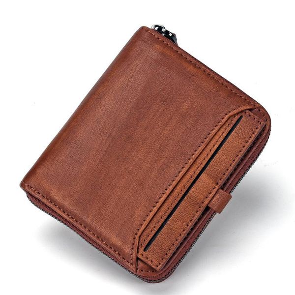 

wallets genuine leather men money bag short coin purse small vintage designer brown clutch bags, Red;black