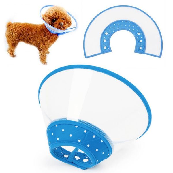 

dog apparel head cover ruff anti-bite protection shields prevent biting blue neck harness grooming protective