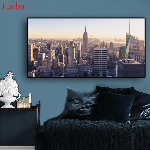 

diamond painting 5 d mosaic city view, manhattan empire, york for living room home decor embroidery