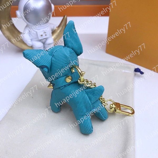

new product key chain lovers car keychain handmade dog designers keychains men women bag pendant accessories with box six color, Silver