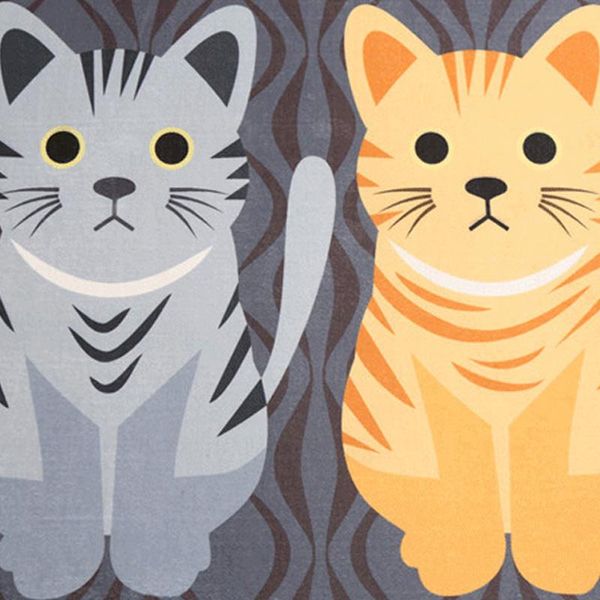 

fashion floor mats cartoon cushion cat printed carpets doormats for kitchen bathroom living room anti-slip pad home accessories