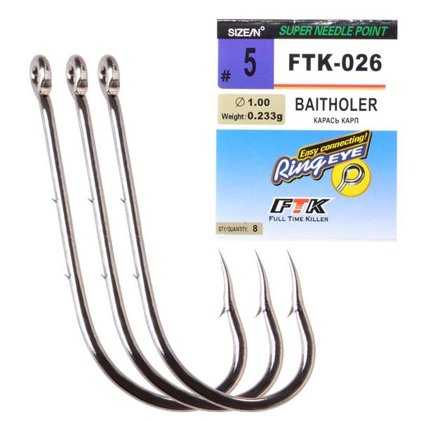 

fishing hooks set 8-10pcs/pack barbed single circle carp hook jig head fishooks high carbon steel tackle accessories