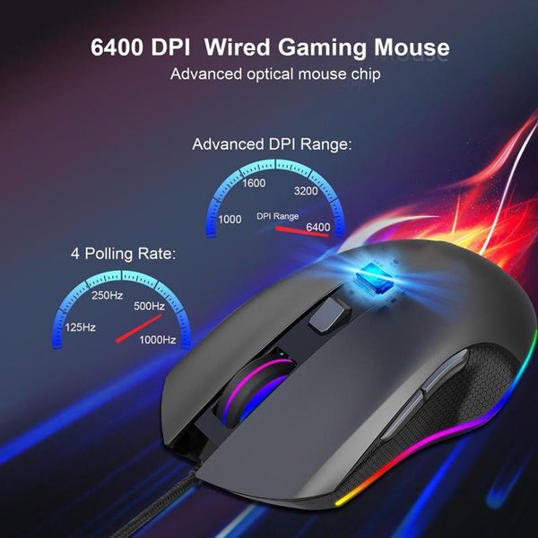 

mice fv-q7 white mouse game wired rainbow glow electricity for laptop