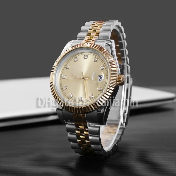 

factory quality u1 mens automatic mechanical watches 36/41mm full new style clasp swimming couples wristwatches waterproof women, Slivery;golden