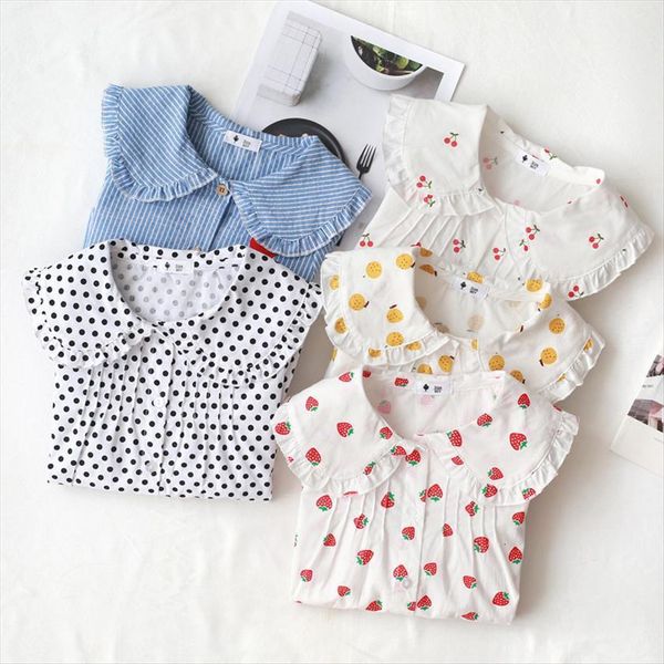 

2 8t toddler kid baby girl spring summer clothes long sleeve ruffles blouses elegant cute sweet shirt party club tee, White;black